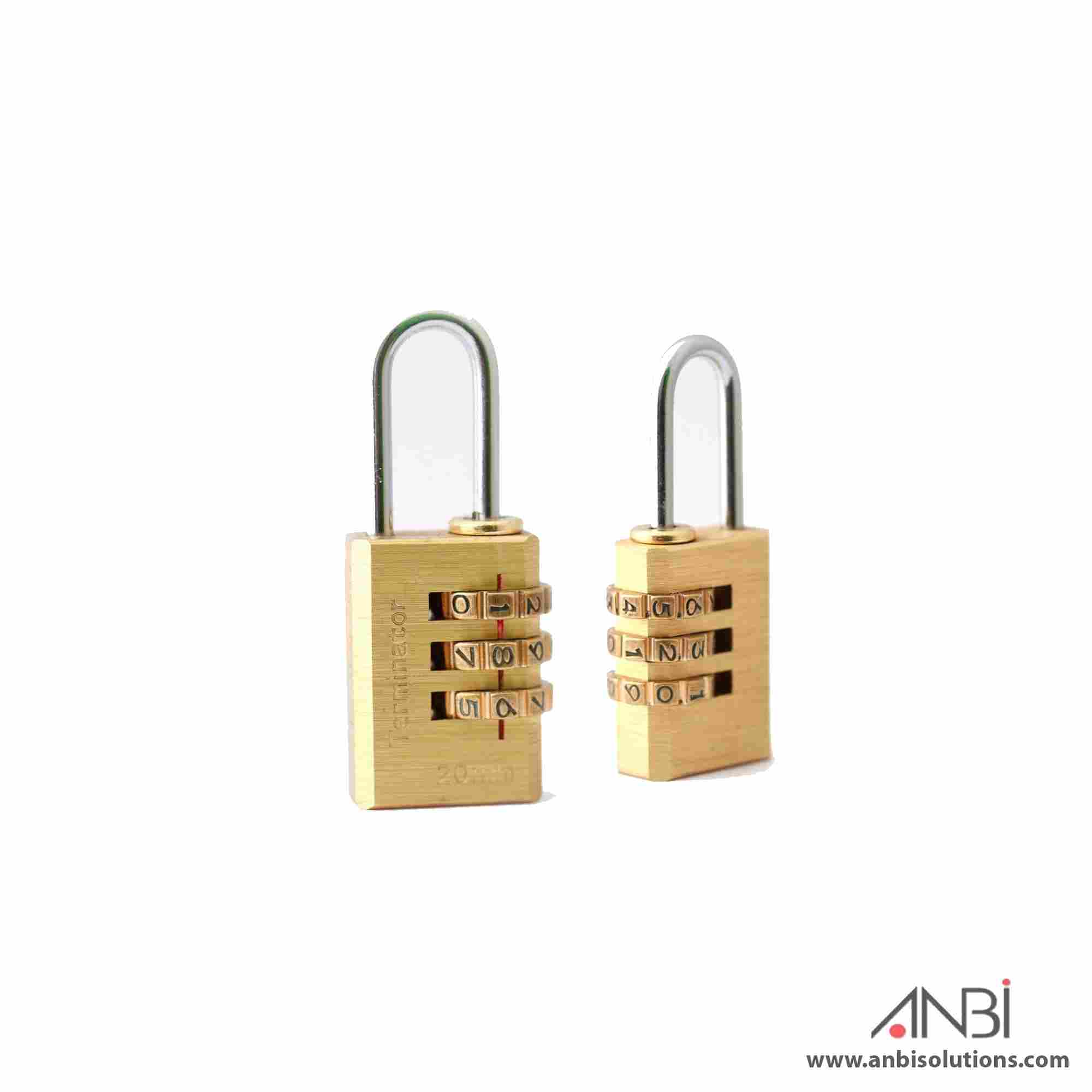 TERMINATOR Brass Combination Padlock W/ Sealed Blister Packing (20mm)