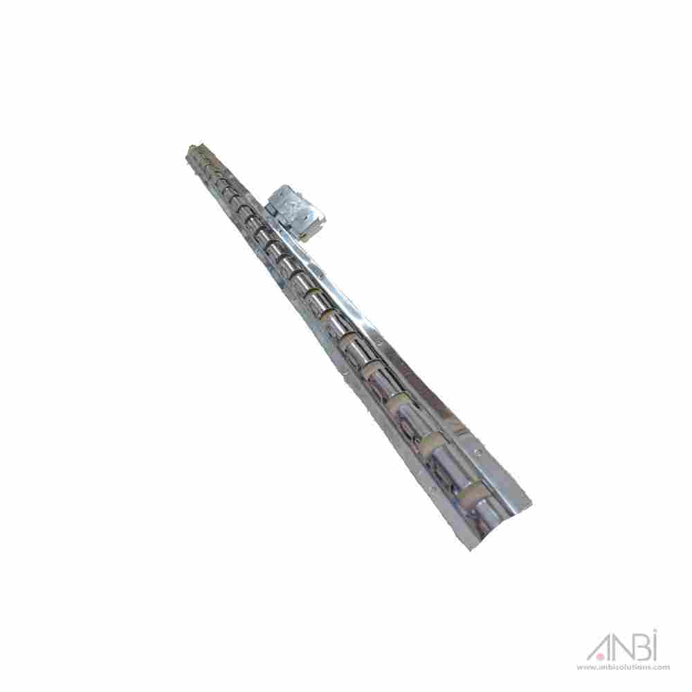 PVC Curtain Fitting SS 1Mtr Length Fittings and 7 Pcs Mounting Connector Set
