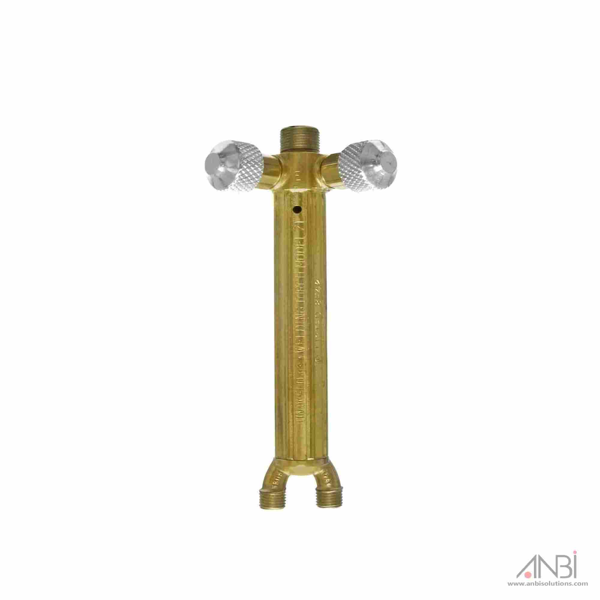 UNIWELD 71 Welding Handle With A Hose Connections And Front Valves Brass 3/8″