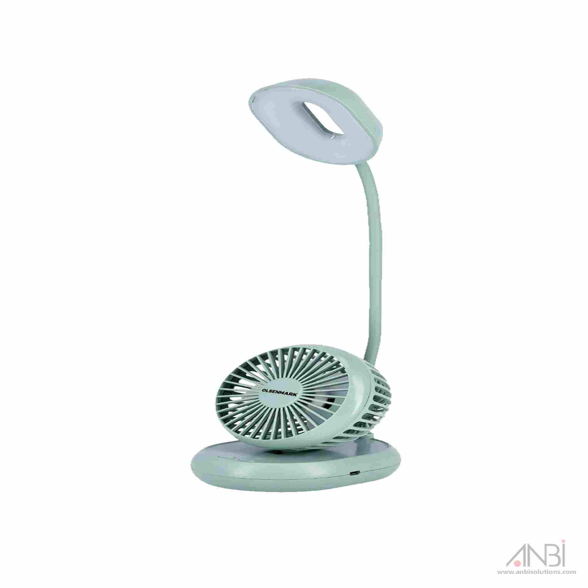 OLSENMARK 2-in-1 LED Desk Lamp with Mini Fan OMF1827