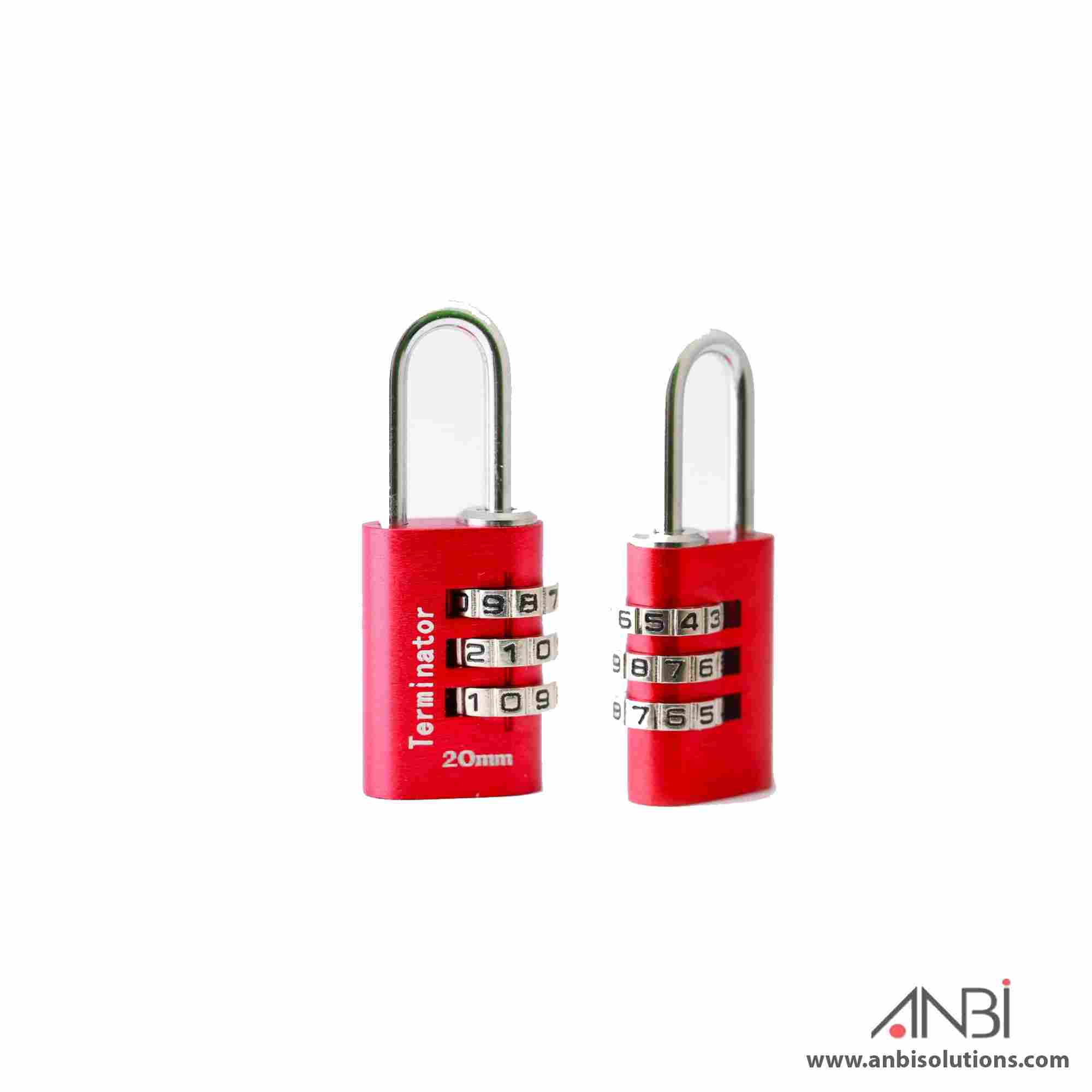 TERMINATOR Combination Pad Lock With Sealed Blister Packing (20mm)