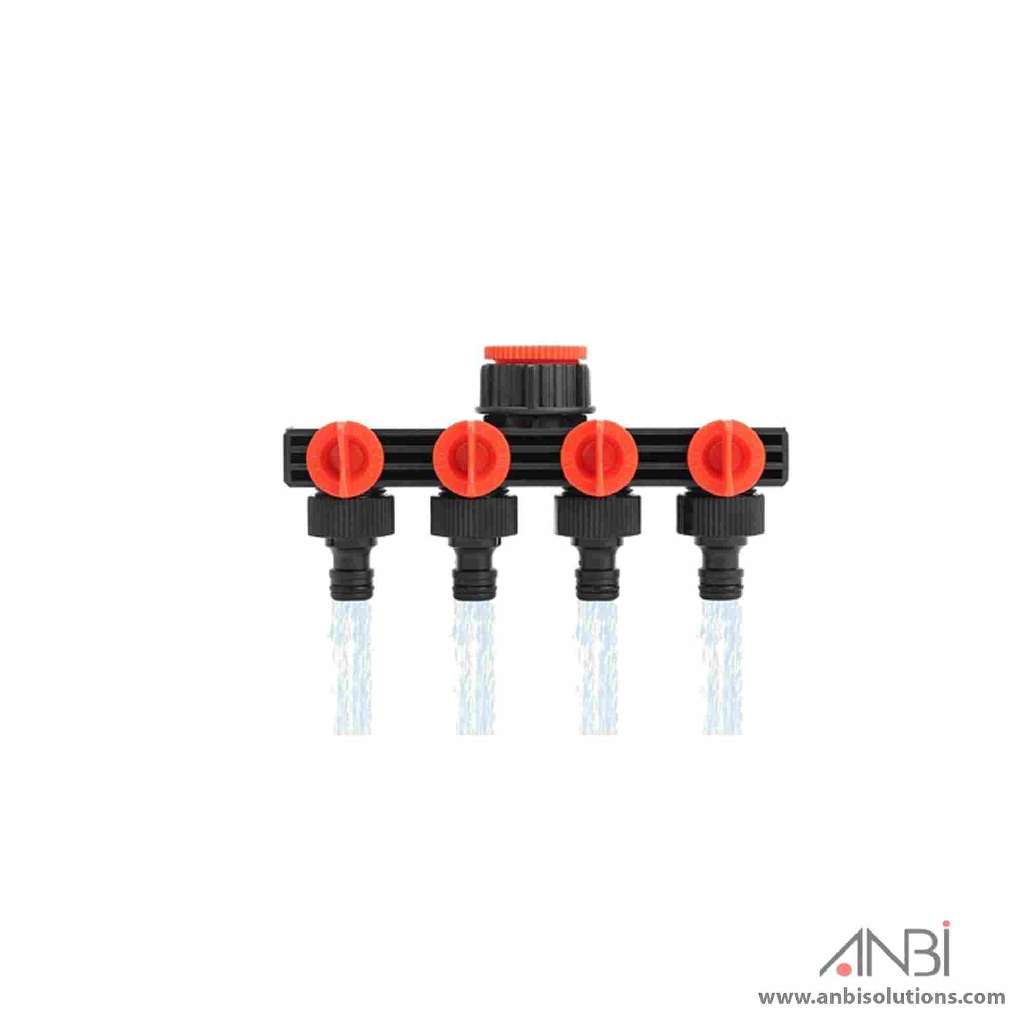 PVC Hose Connector 1 Inlet And 4 Outlet 1/2
