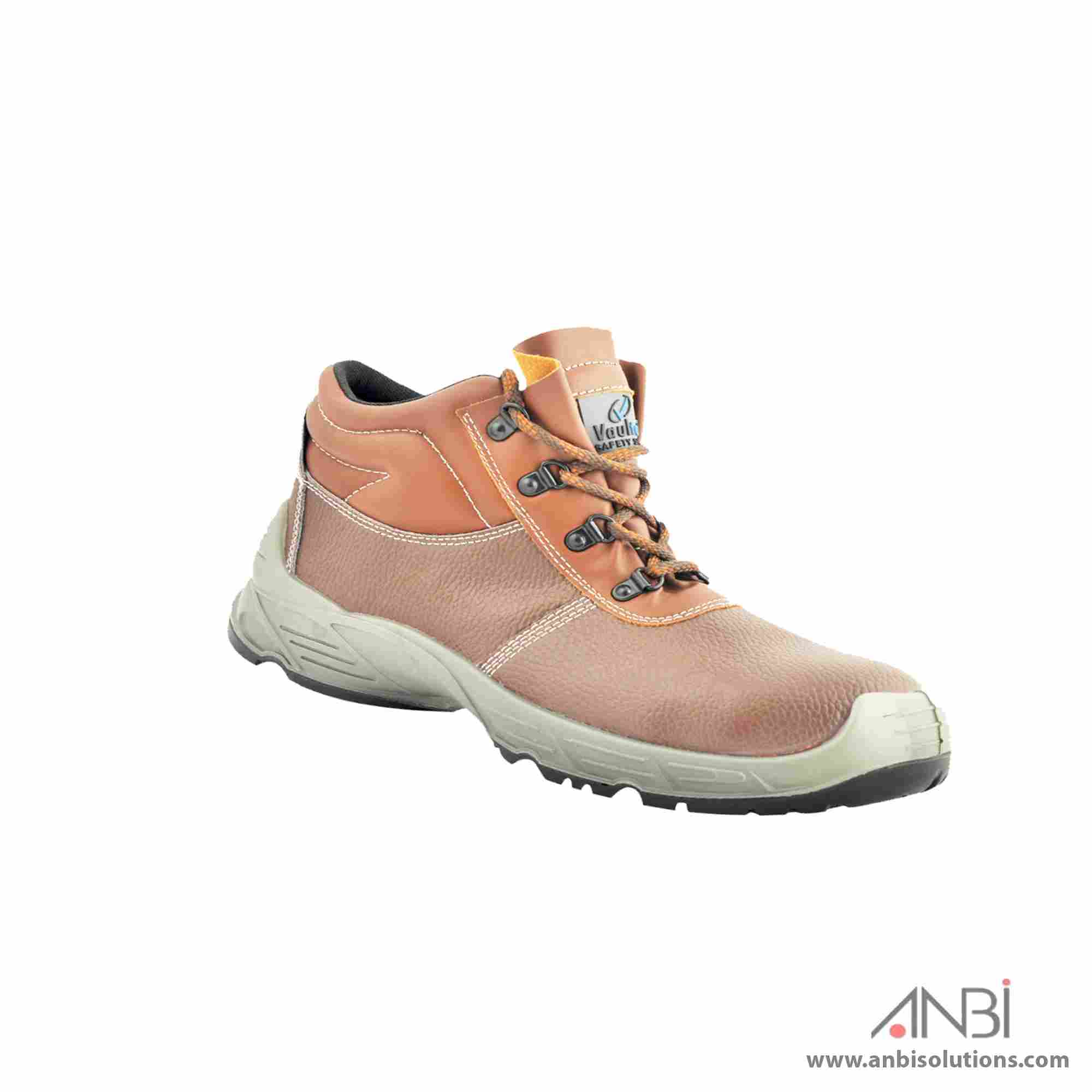 VAULTEX Steel Toe Safety Shoes Brown VLB