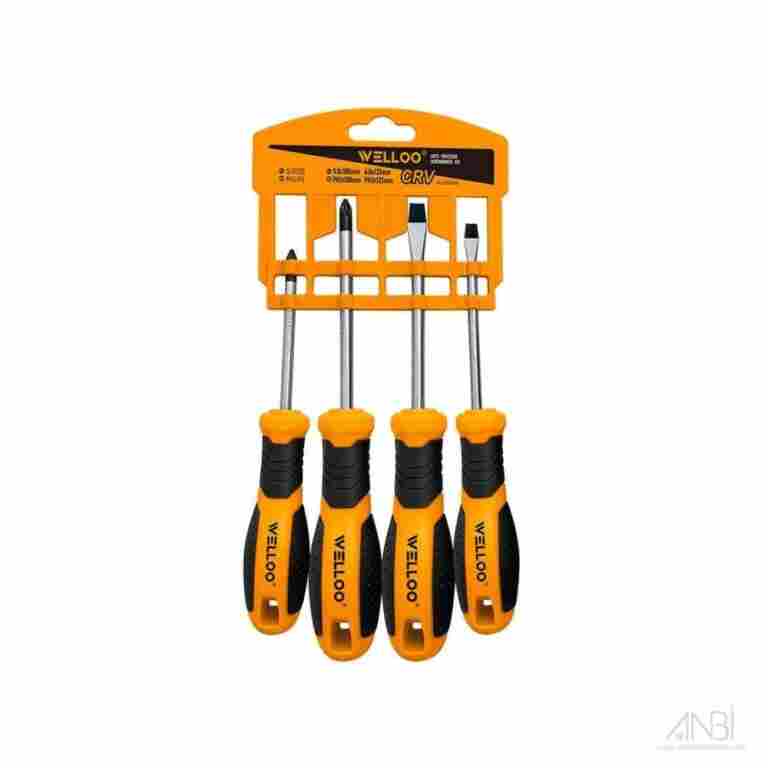 WELLOO 4PCS Screwdriver Set CRV SCS04056