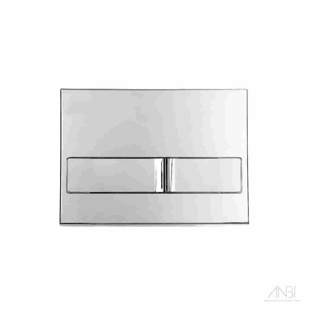 KARINA Dual Flush Wall Plate Matt Chrome