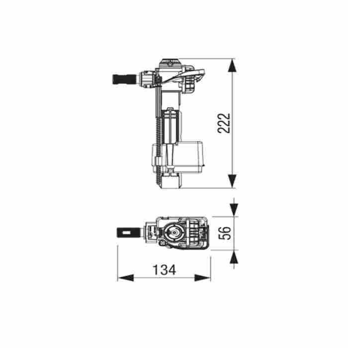 FLUIDMASTER Fill Valve 747 3/8 Brass Side DVGW