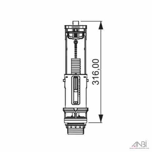 FLUIDMASTER Flush Valve 820 Frame Dual Flush 2″ Series