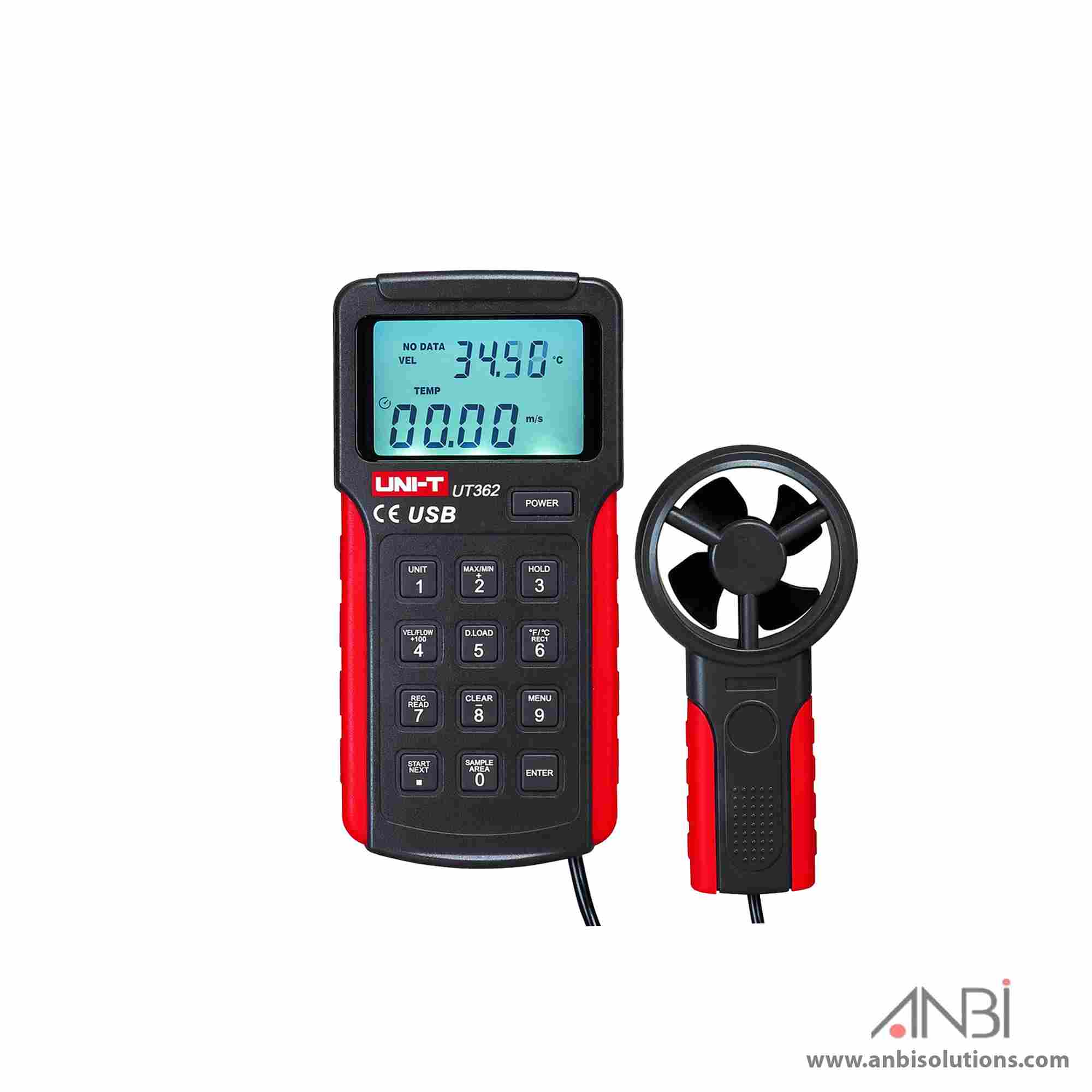 UNI-T Digital Anemometer W/ USB Interface UT362