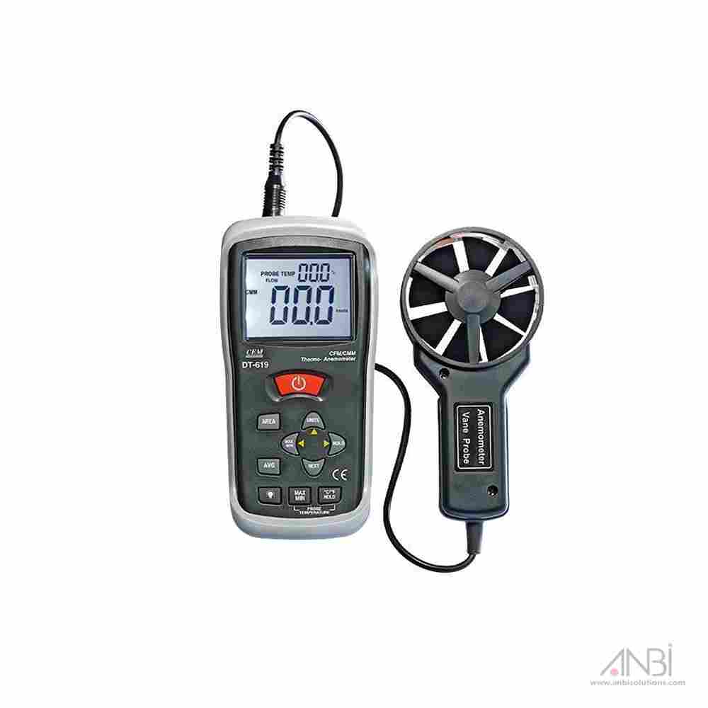 CEM Thermo-Anemometer With CMM CFM Conversion DT619