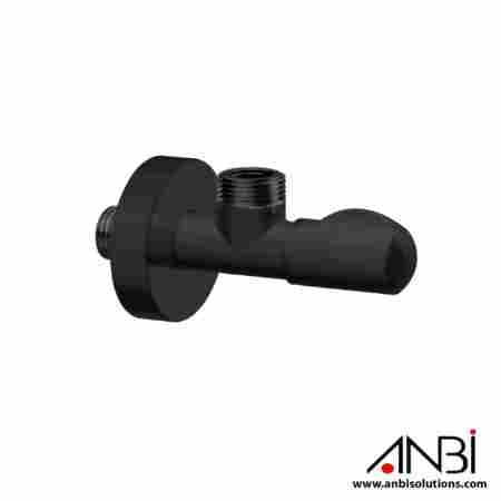 VA-ALBERTONI Metal Handle Angle Valve Rosette Matt Black AMB448650