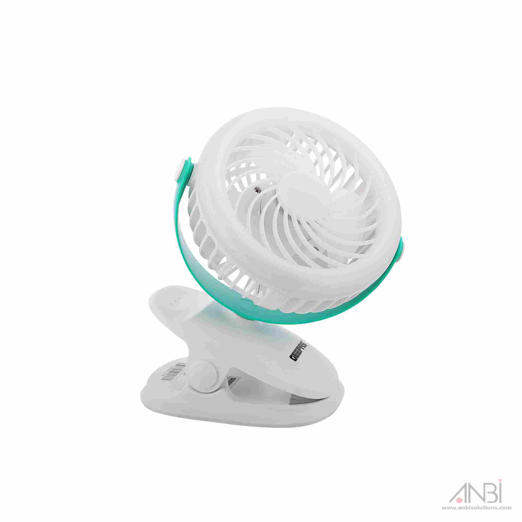 GEEPAS Rechargeable Clip Fan with Light GF21137
