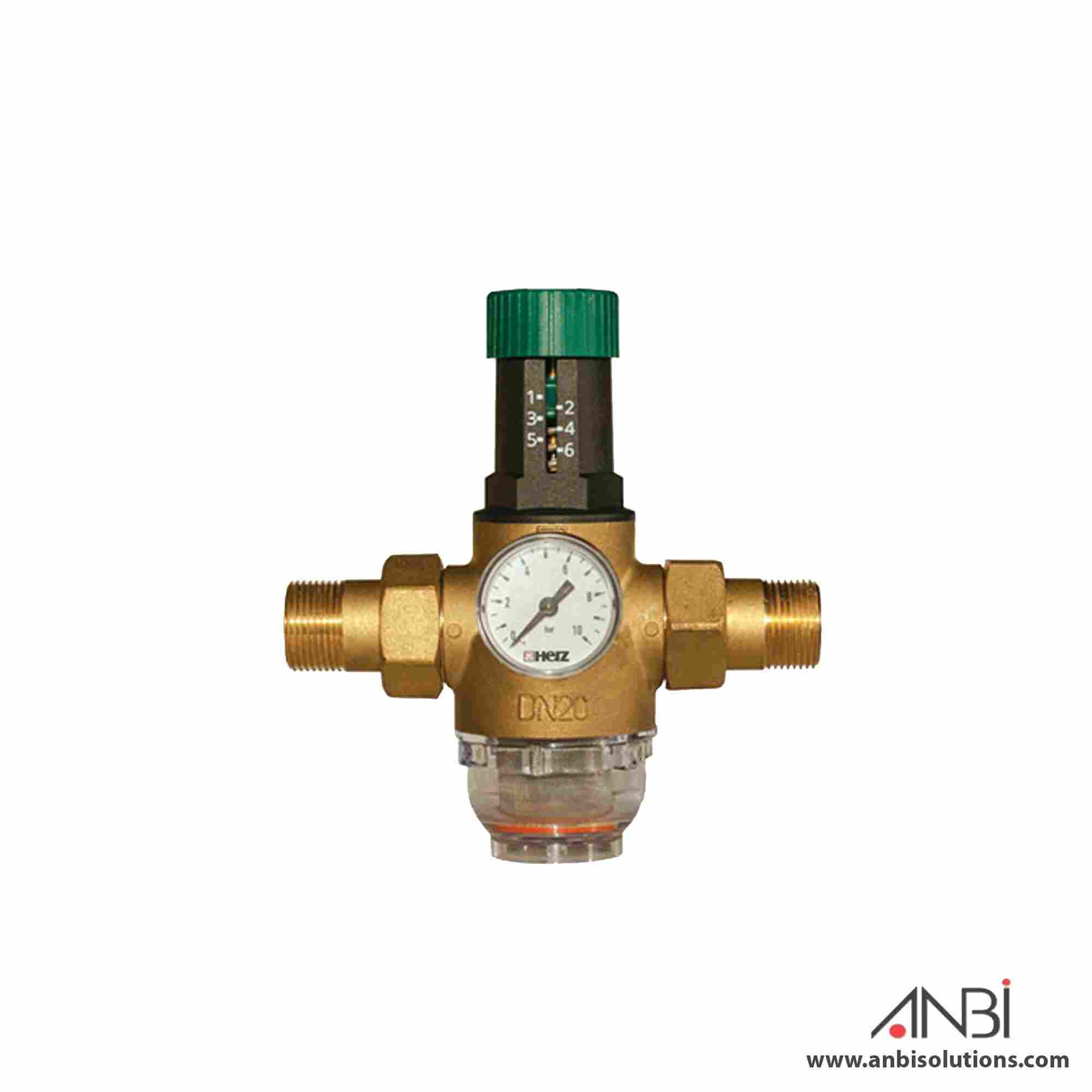 HERZ PRV With Pressure Gauge And Union PN16 12682