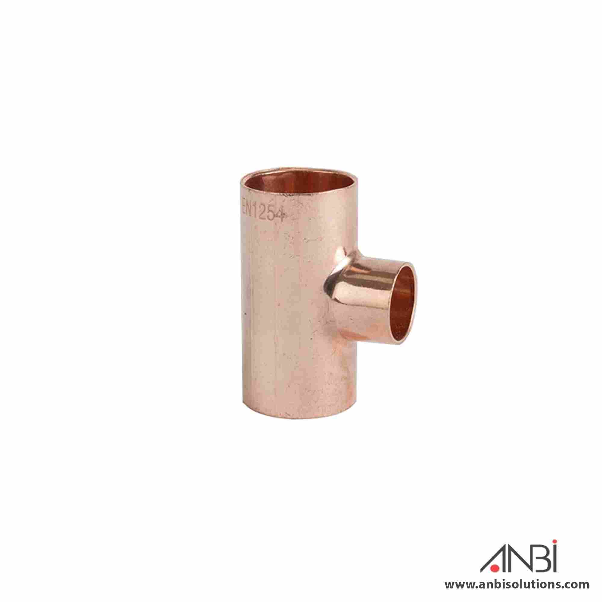 Copper End Feed Tee Reducing Branch