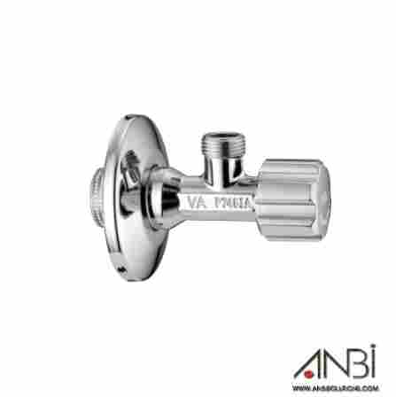VA-ALBERTONI Round Handle Angle Valve Rosette Brass Chrome Plated C428681SCV