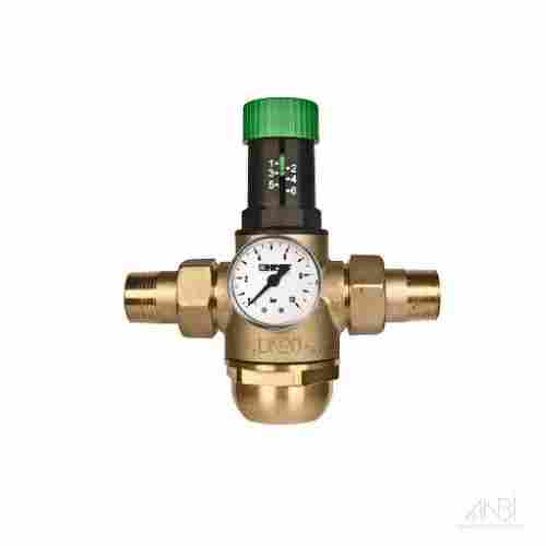 Herz PRV With Pressure Gauge & Union PN16 for Hot Water