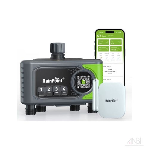 RAINPOINT 4-Zone Wifi Water Timer with Hub HTV405FRF+HWG023WBRF
